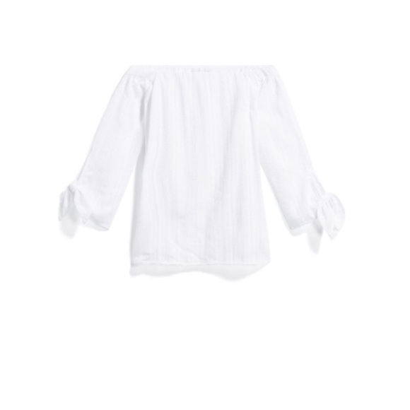 Bailey 44 White Off-Shoulder Blouse with Tie Sleeves - Picture 12 of 16
